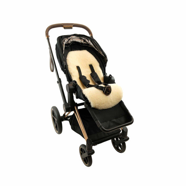 Lambskin Stroller Liner Baby1