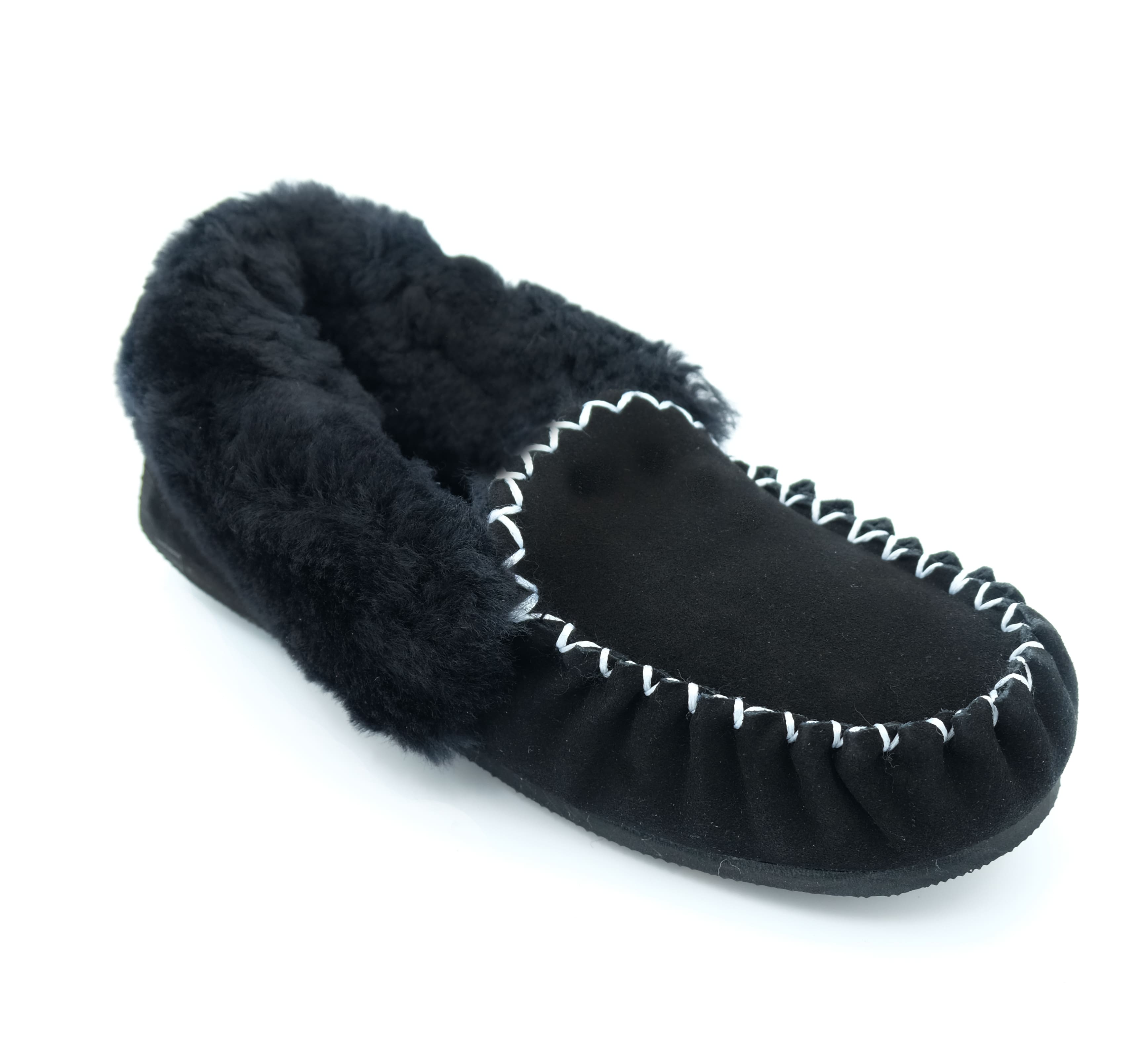 Traditional Sheepskin Moccasins with Heel Support Men's/Women's