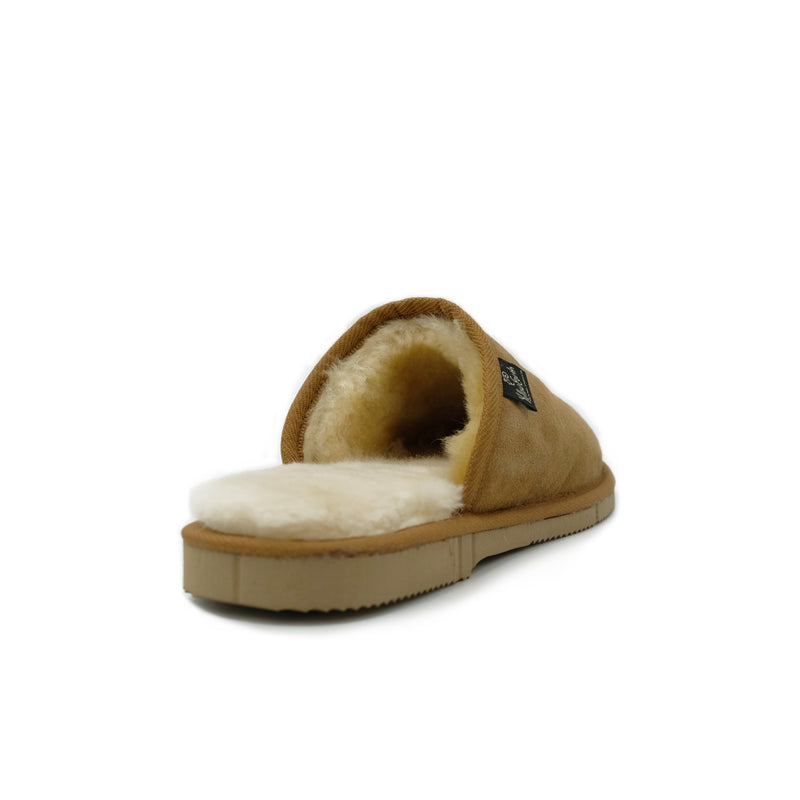 Classic Mens Sheepskin Scuffs - Australian Made UGG Slippers - Chestnut