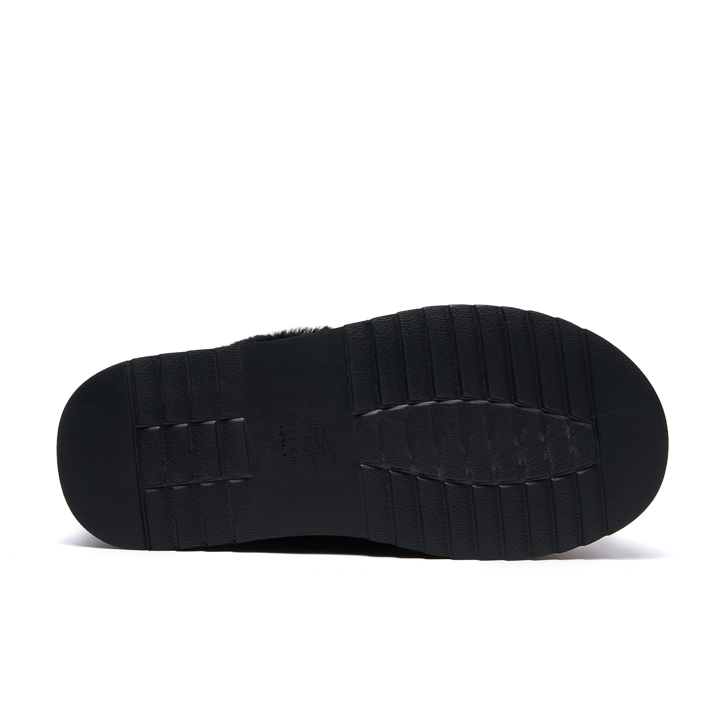 Classic Lady's Scuff - Platform Sole Premium Australian Sheepskin UGG Slippers - Black