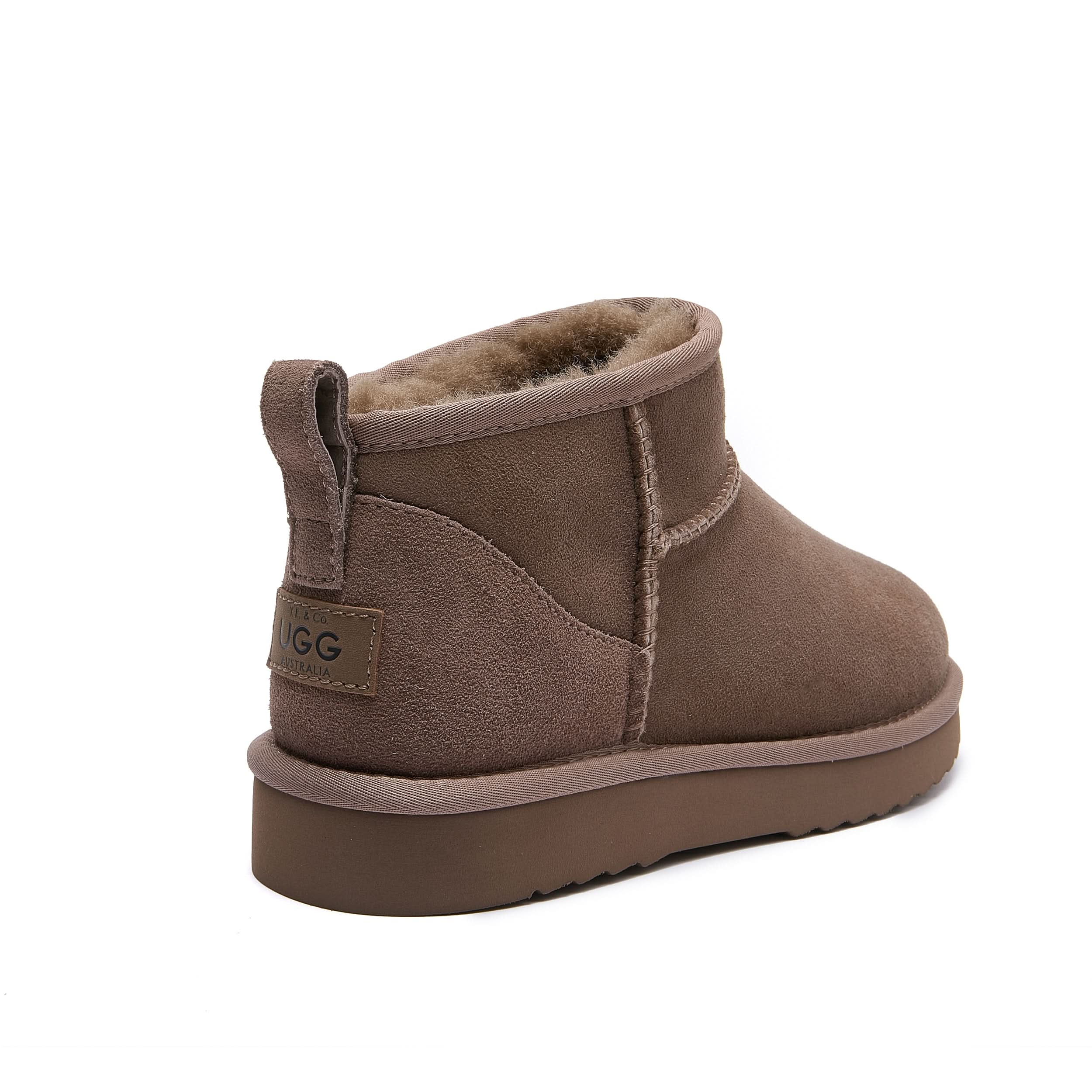 Classic Ultra Mini Ugg- Short Boot - 100% A-Grade Double Face Australian Sheepskin - Mushroom