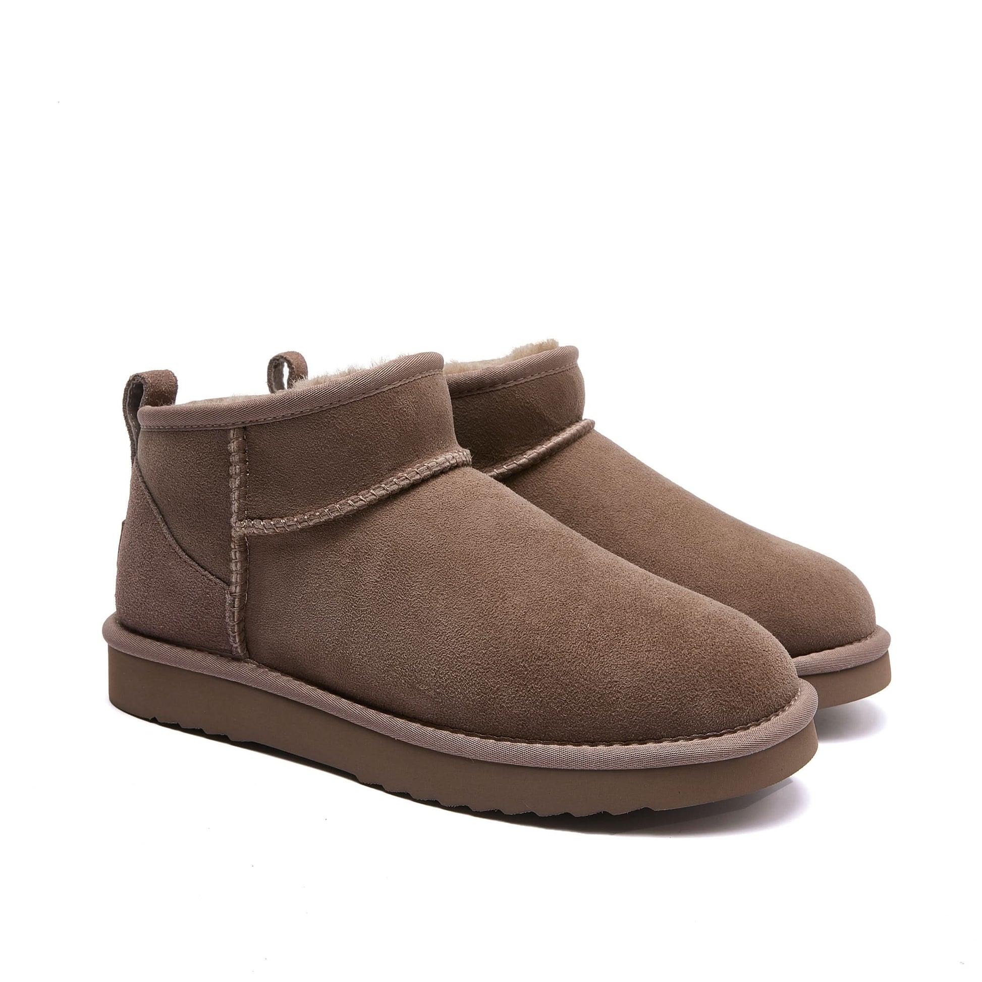 Classic Ultra Mini Ugg- Short Boot - 100% A-Grade Double Face Australian Sheepskin - Mushroom