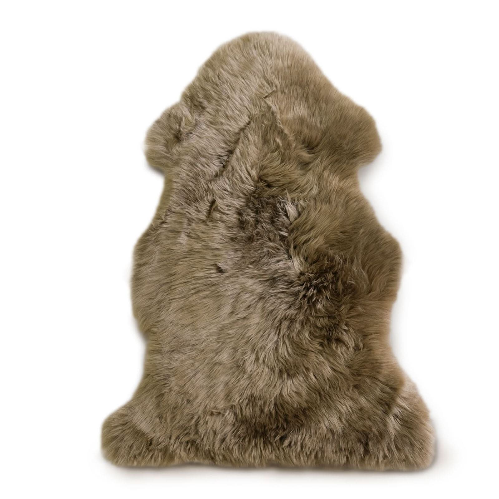 Sheepskin rug in natural cream with thick woolly texture, top view. - Yellow Earth Australia