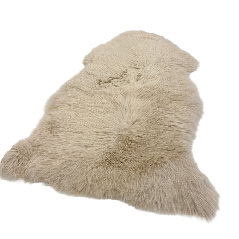 Sheepskin Rug - Linen - XXL Long Wool Australian Merino Sheepskin