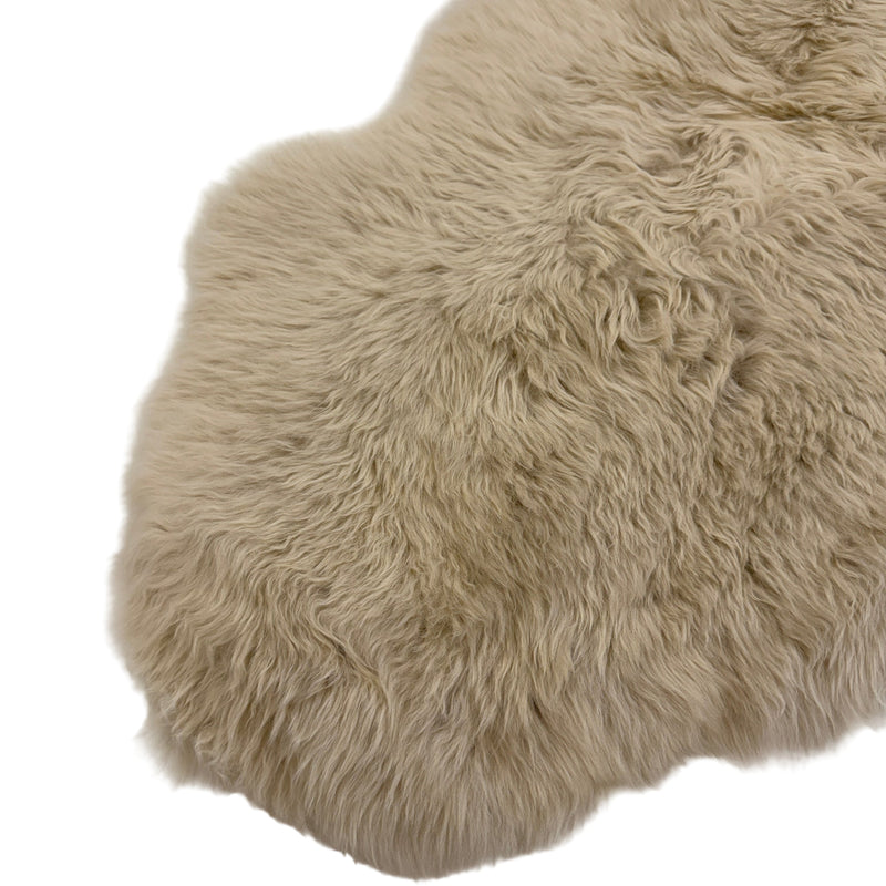 Sheepskin Rug - Linen - XXL Long Wool Australian Merino Sheepskin