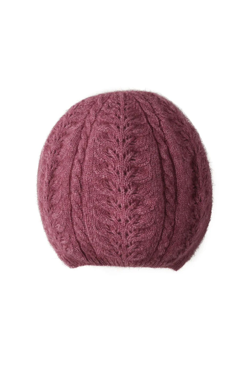 〈SNBYA.H〉MERINO WOOL BERET Possum Merino Wool Silk Cable Beret - Made in New Zealand