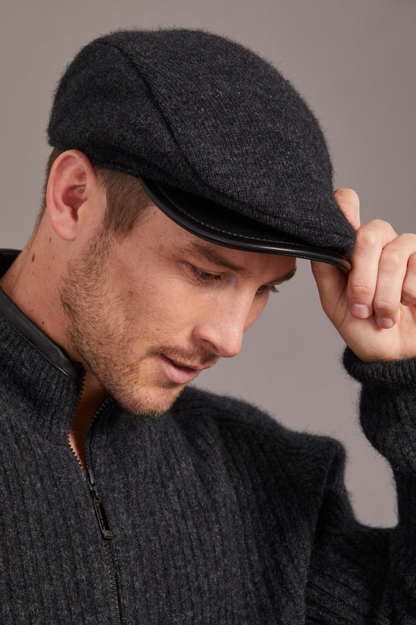 Possum Merino Wool Silk Cheesecutter Hat - Made in New Zealand - Charcoal - Yellow Earth Australia