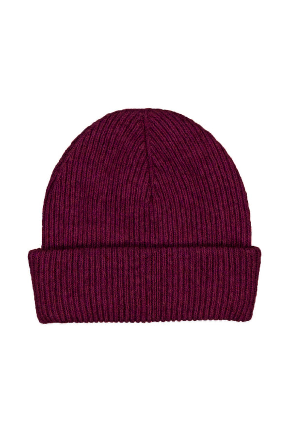 Possum Merino Wool Silk Fine Rib Hat - Made in New Zealand - Berry - Yellow Earth Australia