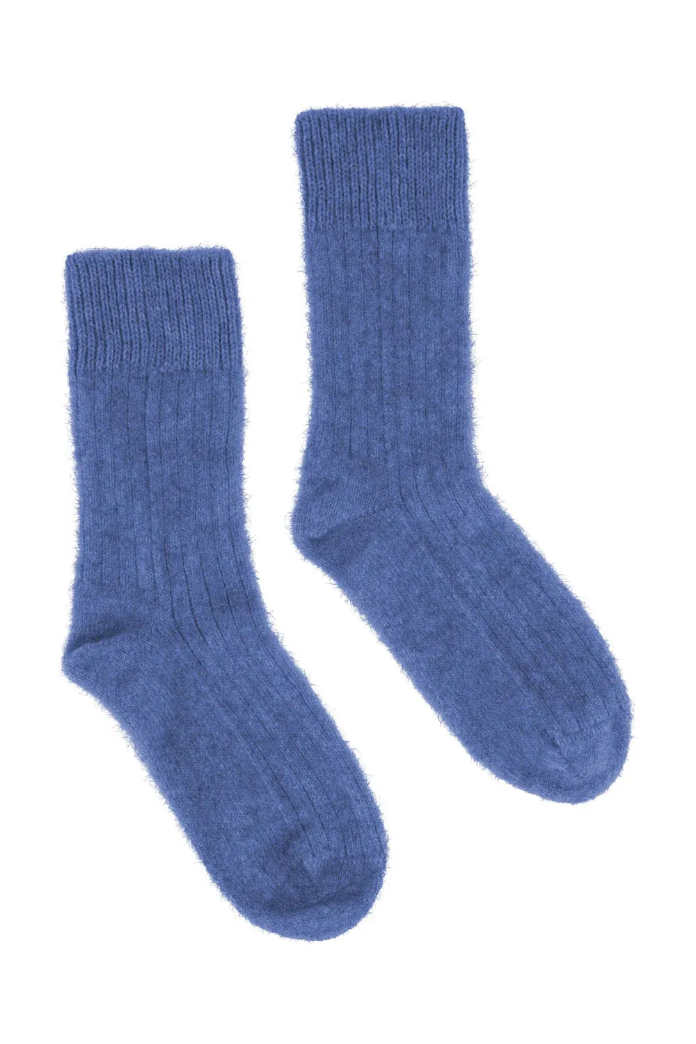 A pair of Yellow Earth's Possum Merino Rib Socks in Orchid