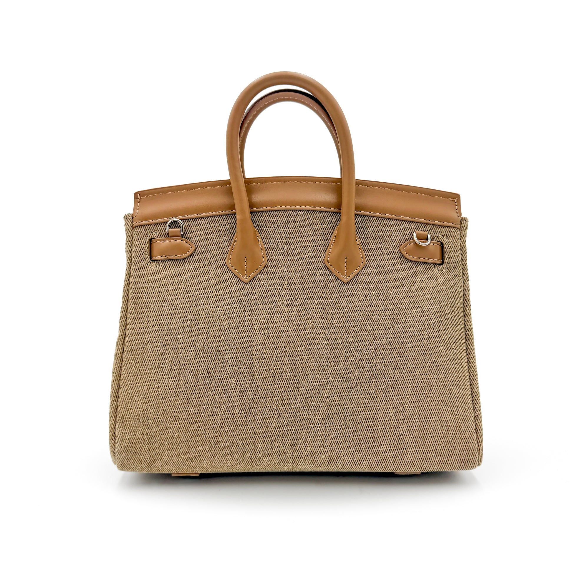 The Jolly Bag - Denim Khaki -Lightweight Plush Handbag - Viral Sensation - Back