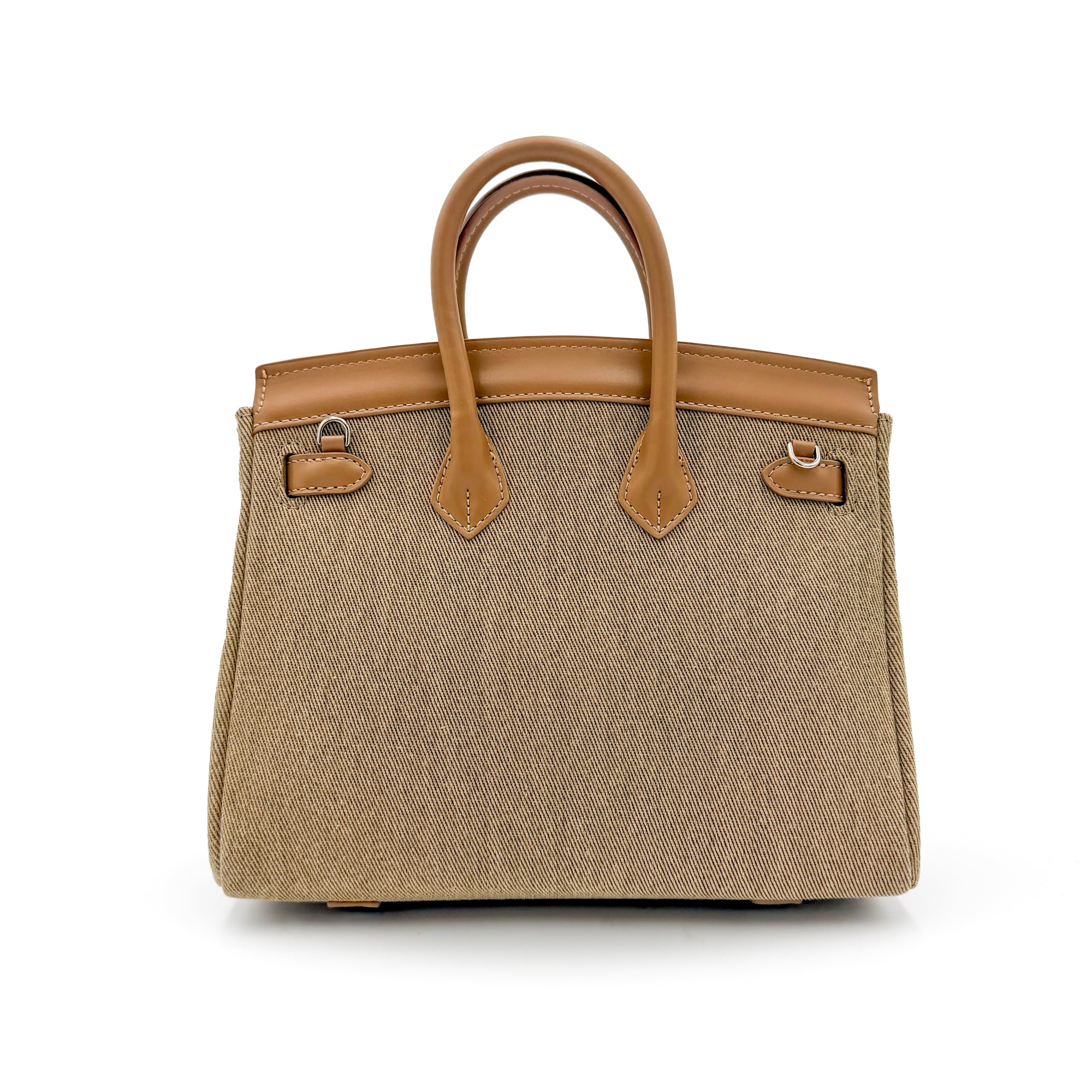 The Jolly Bag - Denim Khaki -Lightweight Plush Handbag - Viral Sensation - Back