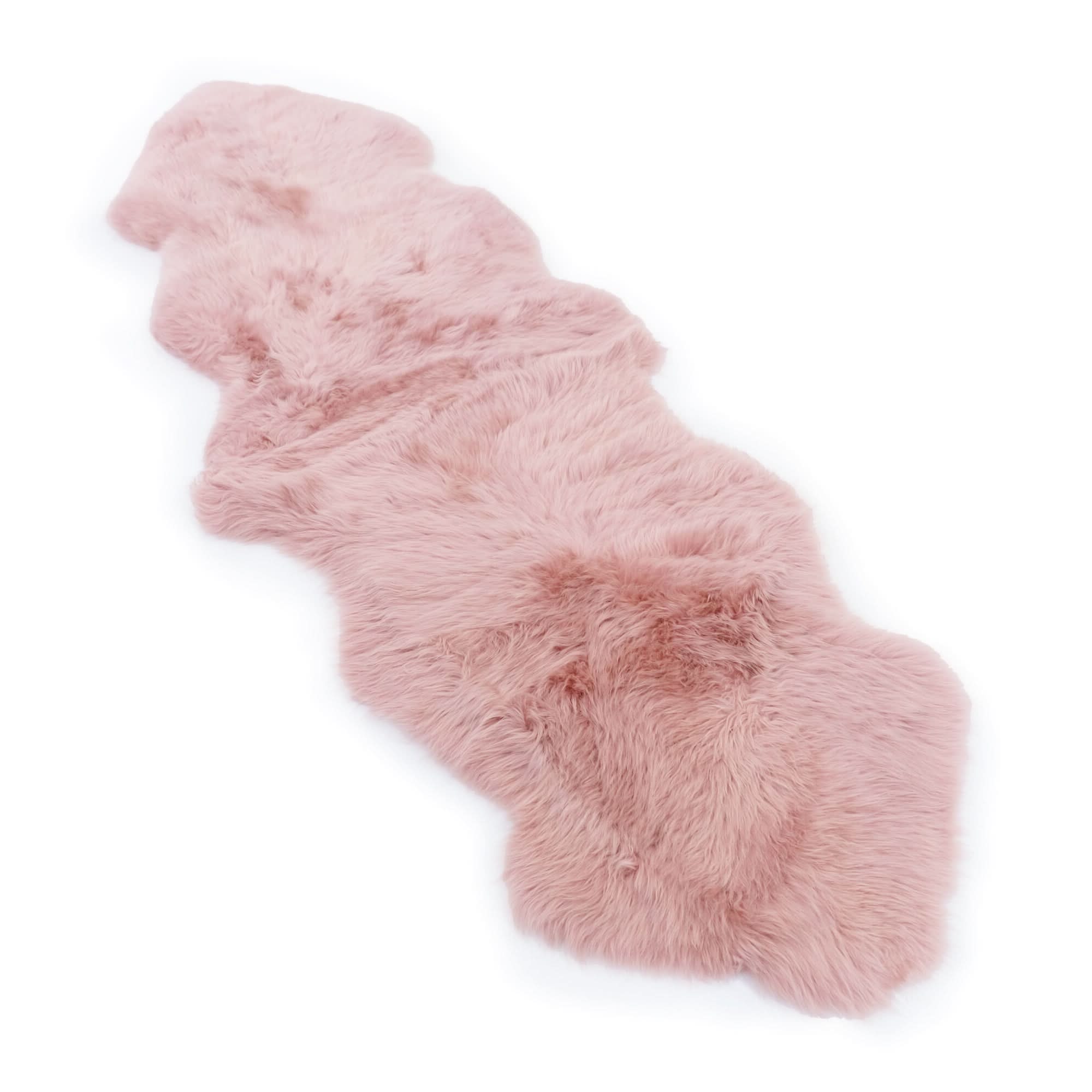 Sheepskin Rug - Dust Pink - Double - Long Wool Australian Merino Sheepskin
