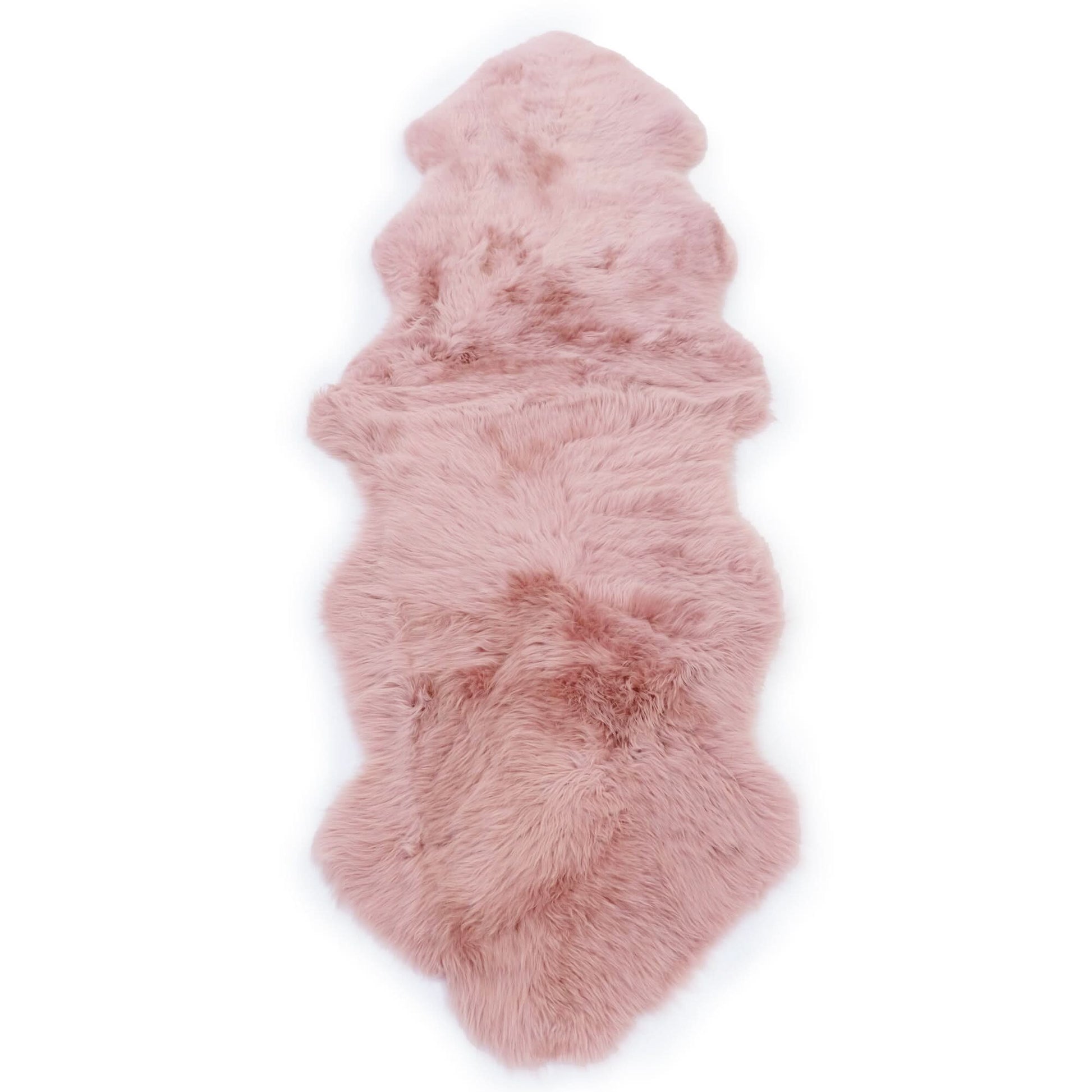 Sheepskin Rug - Dust Pink - Double - Long Wool Australian Merino Sheepskin