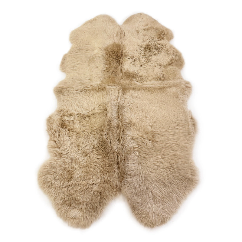 Sheepskin Rug - Linen - Super Quad Sized (200x110cm) - Long Wool Australian Merino Sheepskin