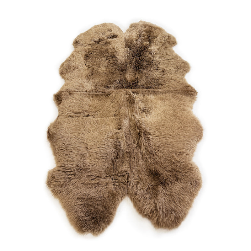 Sheepskin Rug - Taupe - Super Quad Sized (200x110cm) - Long Wool Australian Merino Sheepskin