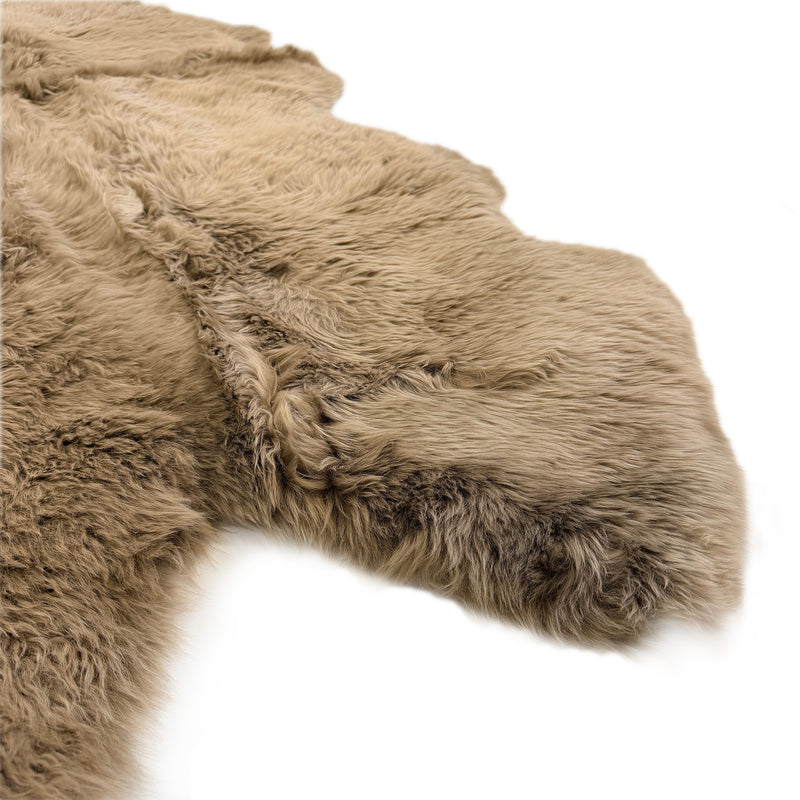 Sheepskin Rug - Taupe - Super Quad Sized (200x110cm) - Long Wool Australian Merino Sheepskin