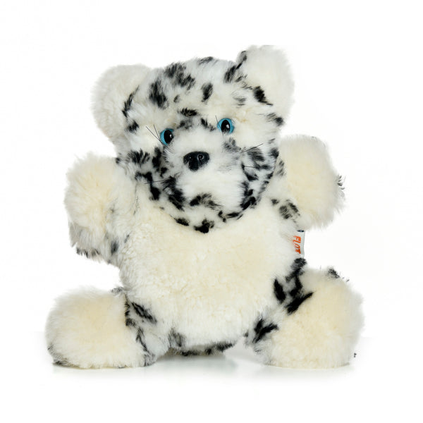 Amelia the Snow Leopard - Sheepskin Toy for Babies - 100% Premium Soft Australian Lambskin - Yellow Earth Australia