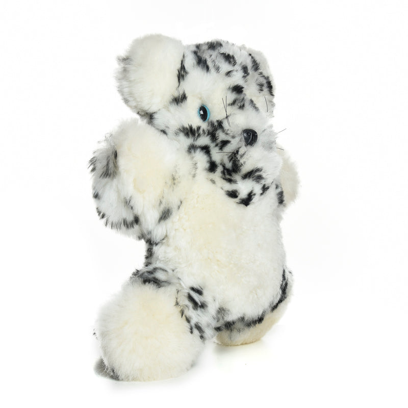 Amelia the Snow Leopard - Sheepskin Toy for Babies - 100% Premium Soft Australian Lambskin - Yellow Earth Australia