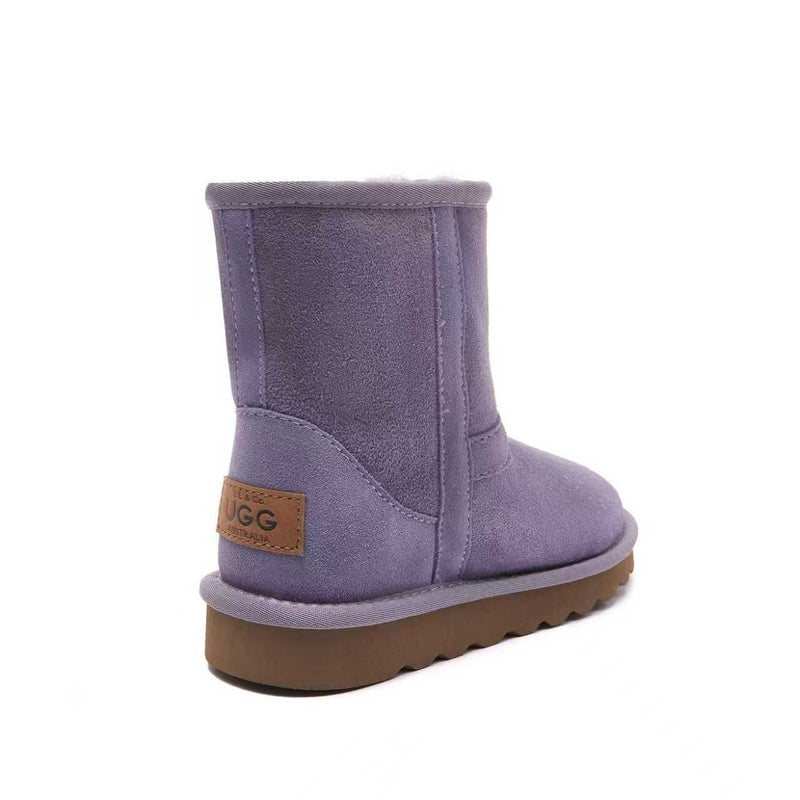 Byron Toddler UGG Boots - 100% Genuine A-Grade Australian Sheepskin For Little Kids (Age 0-7) - Lavender - Yellow Earth Australia
