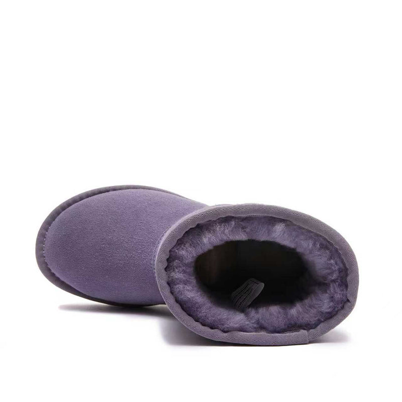 Byron Toddler UGG Boots - 100% Genuine A-Grade Australian Sheepskin For Little Kids (Age 0-7) - Lavender - Yellow Earth Australia