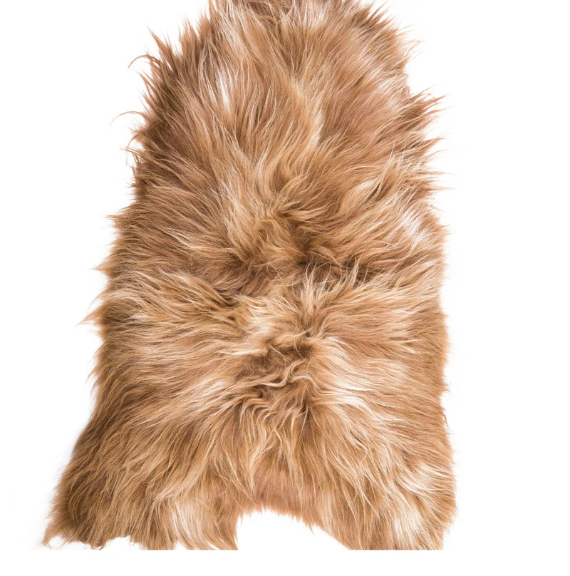 Icelandic Sheepskin Rug — XXL, 100% Genuine Long Wool - Cappuccino
