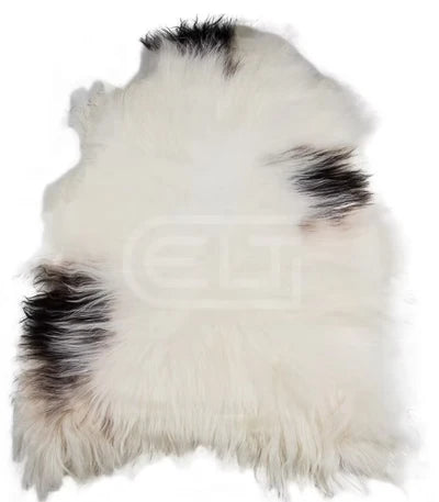 Icelandic Sheepskin Rug — XXL, 100% Genuine Long Wool - Dalmatian Brown
