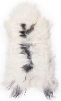 Icelandic Sheepskin Rug — XXL, 100% Genuine Long Wool - Dalmatian Light