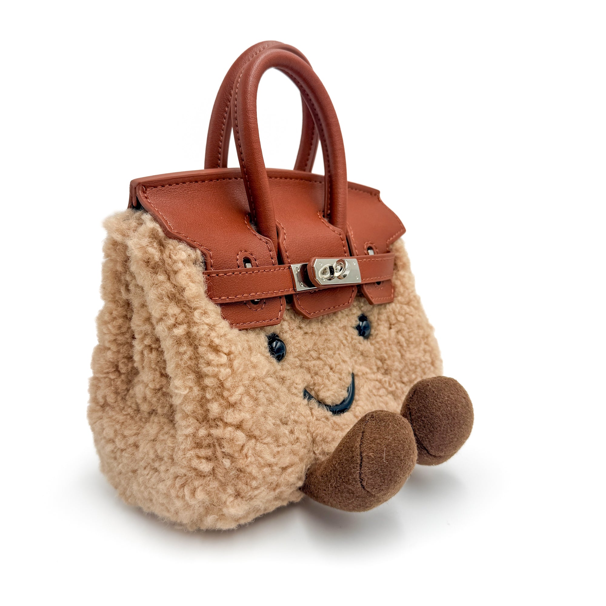 The Jolly Bag Mini — Camel - Side Profile