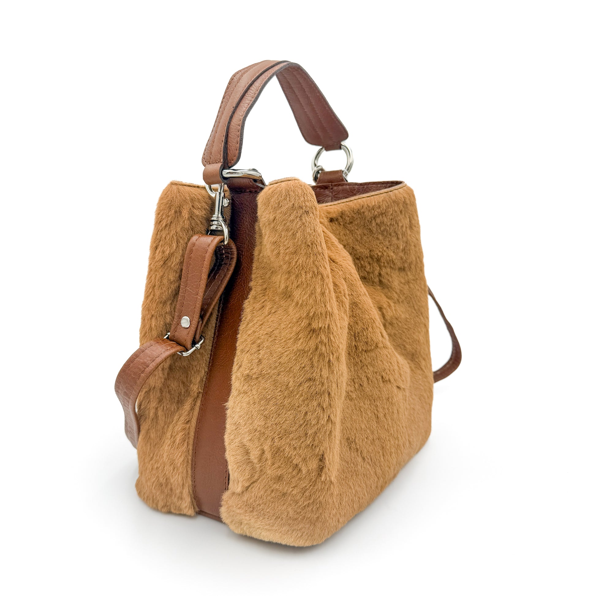 product image for Kangaroo Fur Bucket Bag — Handmade Australian Leather