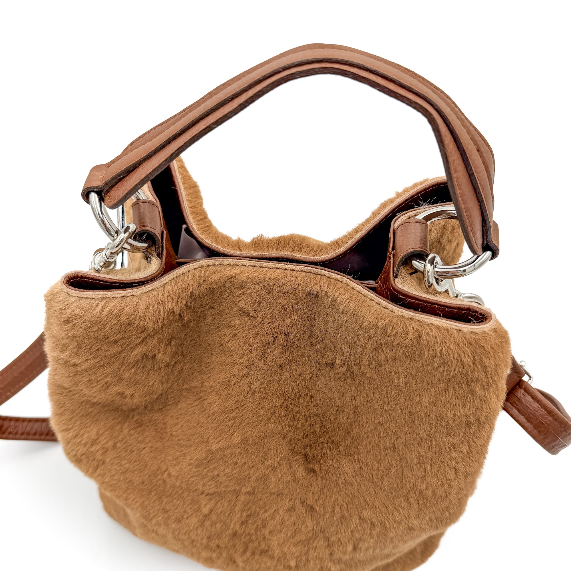 product image for Kangaroo Fur Bucket Bag — Handmade Australian Leather