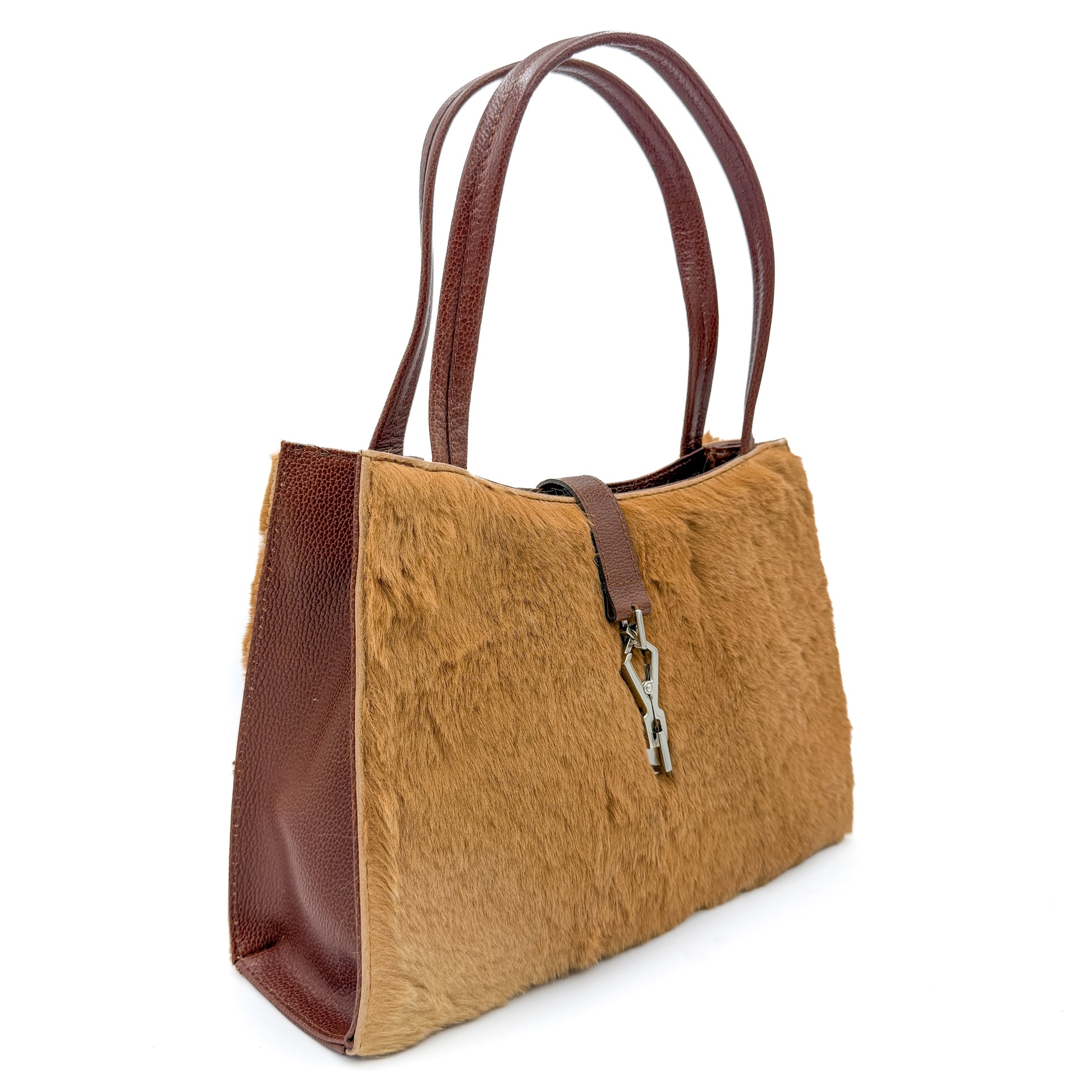 product image for Kangaroo Fur Structured Handbag — Handmade Australian Leather