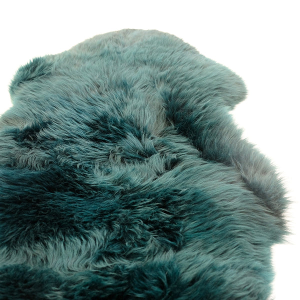 Sheepskin Rug - Caspian Green - Large Imperfectly Perfect - Long Wool Australian Merino