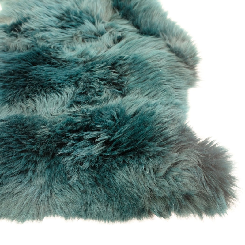Sheepskin Rug - Caspian Green - Large Imperfectly Perfect - Long Wool Australian Merino