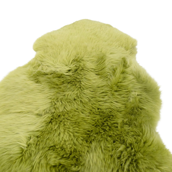 Sheepskin Rug - Lime Green - Large Imperfectly Perfect - Long Wool Australian Merino