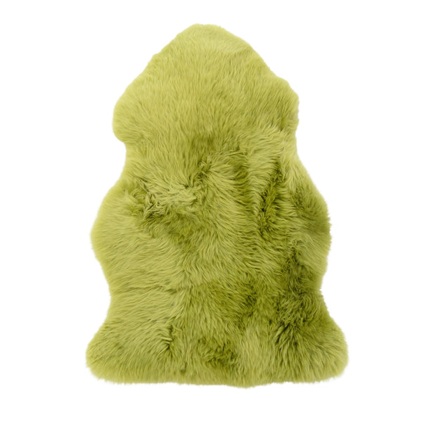 Sheepskin Rug - Lime Green - Large Imperfectly Perfect - Long Wool Australian Merino