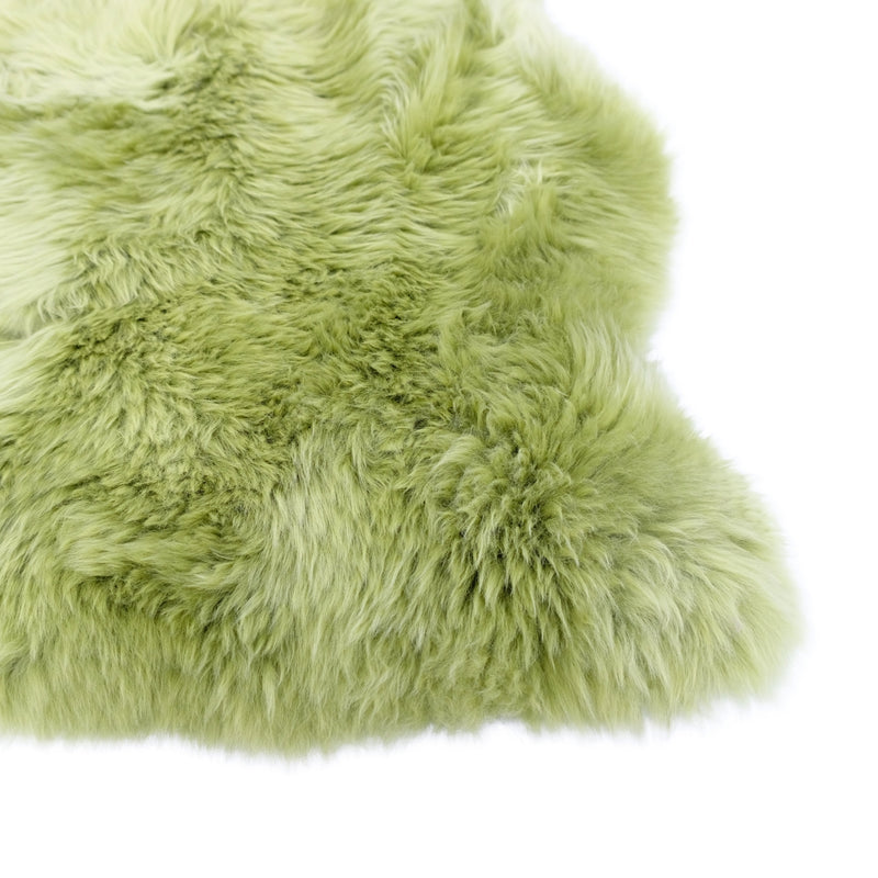Sheepskin Rug - Lime Green - Large Imperfectly Perfect - Long Wool Australian Merino