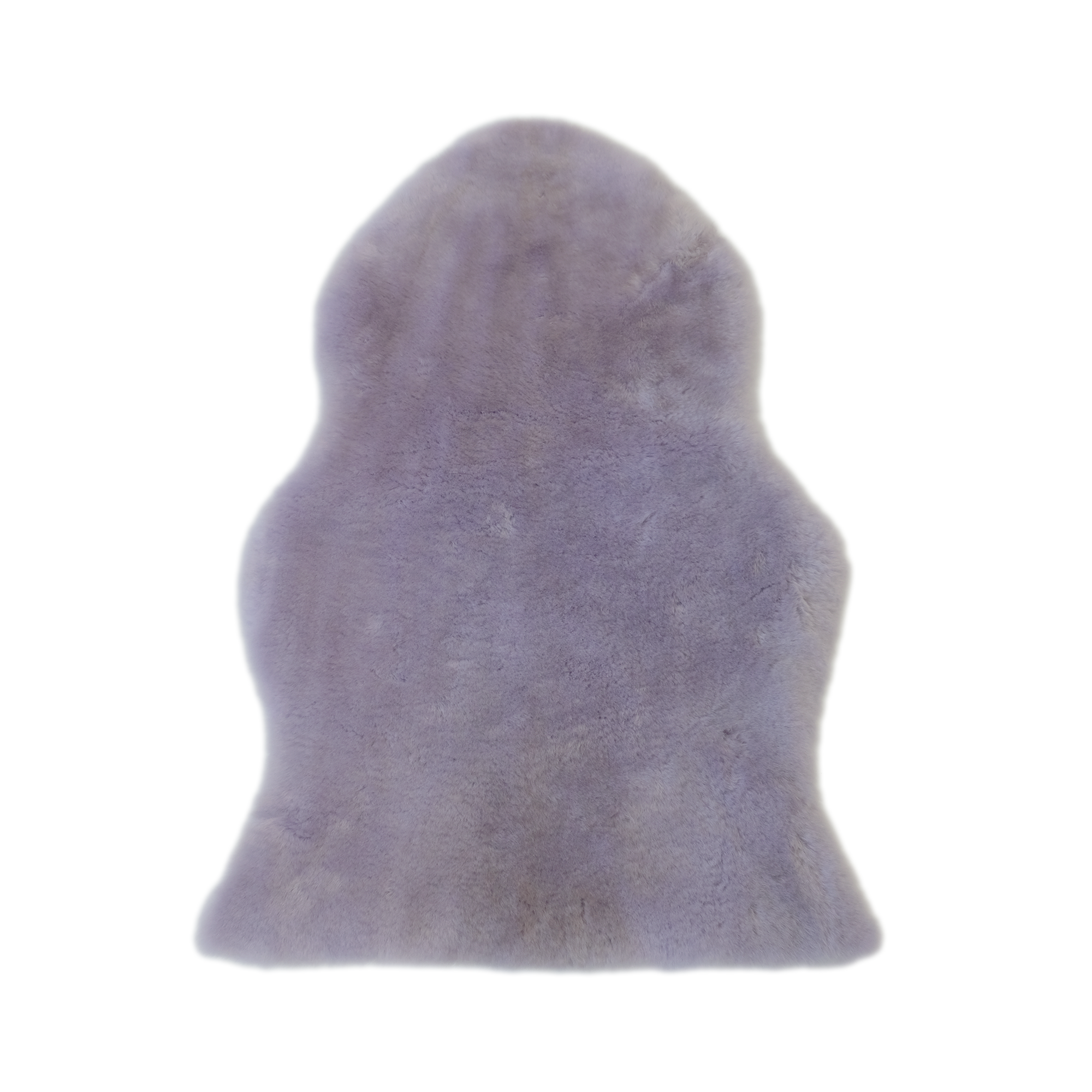 Soft lavender sheepskin rug with luxurious wool pile viewed from above. - Yellow Earth Australia