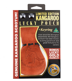 Limited Edition Kangaroo Scrotum Lucky Pouch – Bonus Lucky Gold Marble