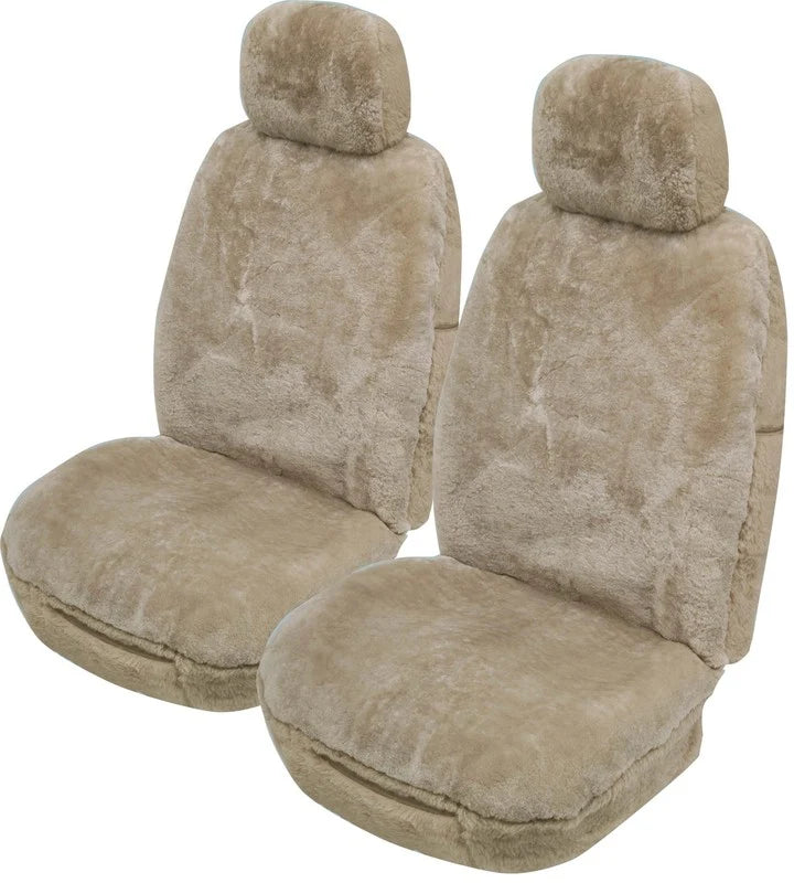 Australian Sheepskin Car Seat Covers – Airbag Safe (Pair - Driver & Passenger)