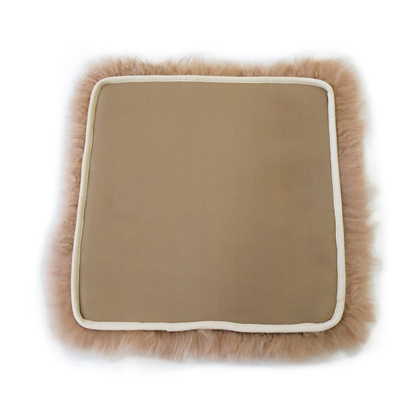 Sheepskin Chair Mat - Toffee Square (50 x 50cm) - Australian Merino Sheepskin Seat Mats - Yellow Earth Australia