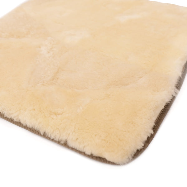 Square Sheepskin Mats - Ivory - Australian Merino Sheepskin Seat Mats (43 x 43cm)