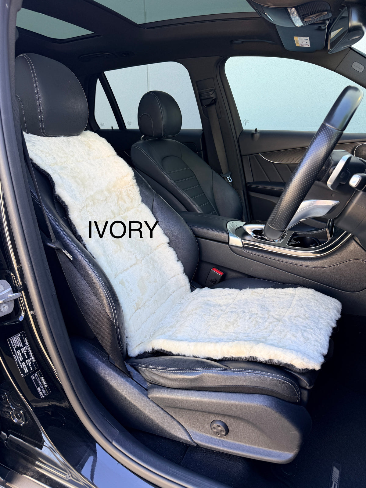 Sheepskin Car Seat Insert — Airbag Safe (Pair)
