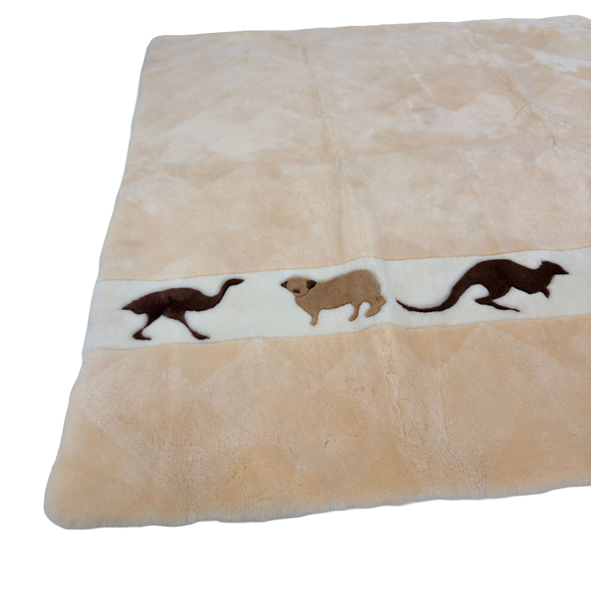 Sheepskin Bed Underlay — Animal Ivory, King, Natural Pressure Relief
