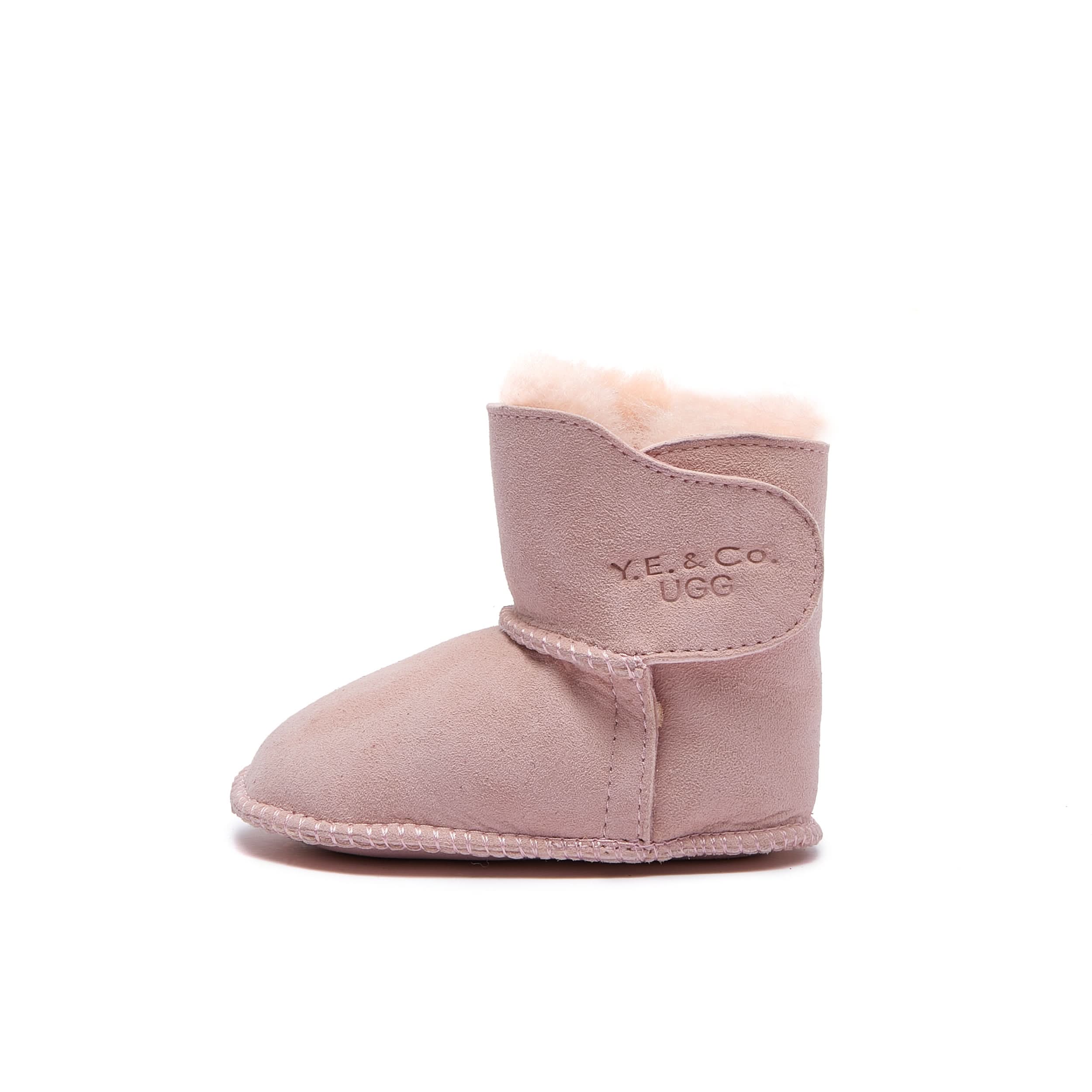 Baby Mini Ugg Booties 0-24 Months - Pink - Handmade Premium Australian Merino Wool & Sheepskin