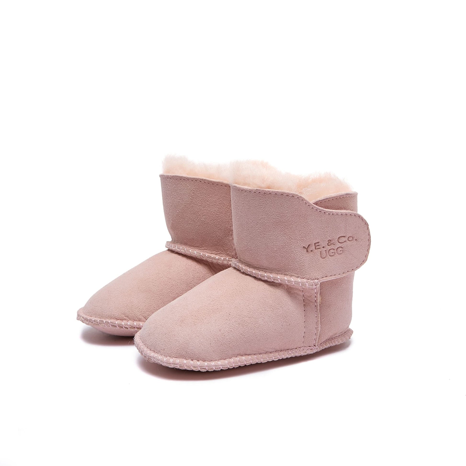 Baby Mini Ugg Booties 0-24 Months - Pink - Handmade Premium Australian Merino Wool & Sheepskin