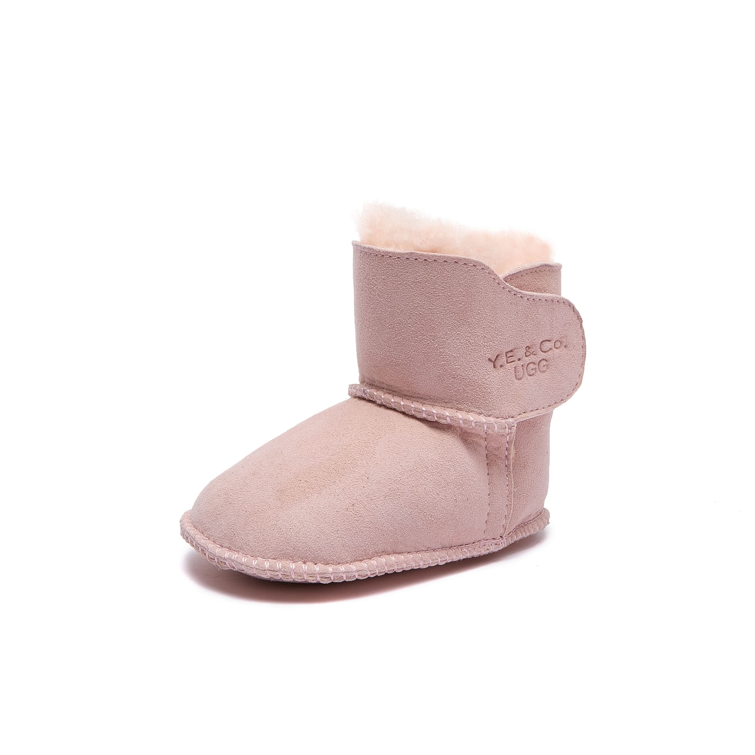 Baby Mini Ugg Booties 0-24 Months - Pink - Handmade Premium Australian Merino Wool & Sheepskin