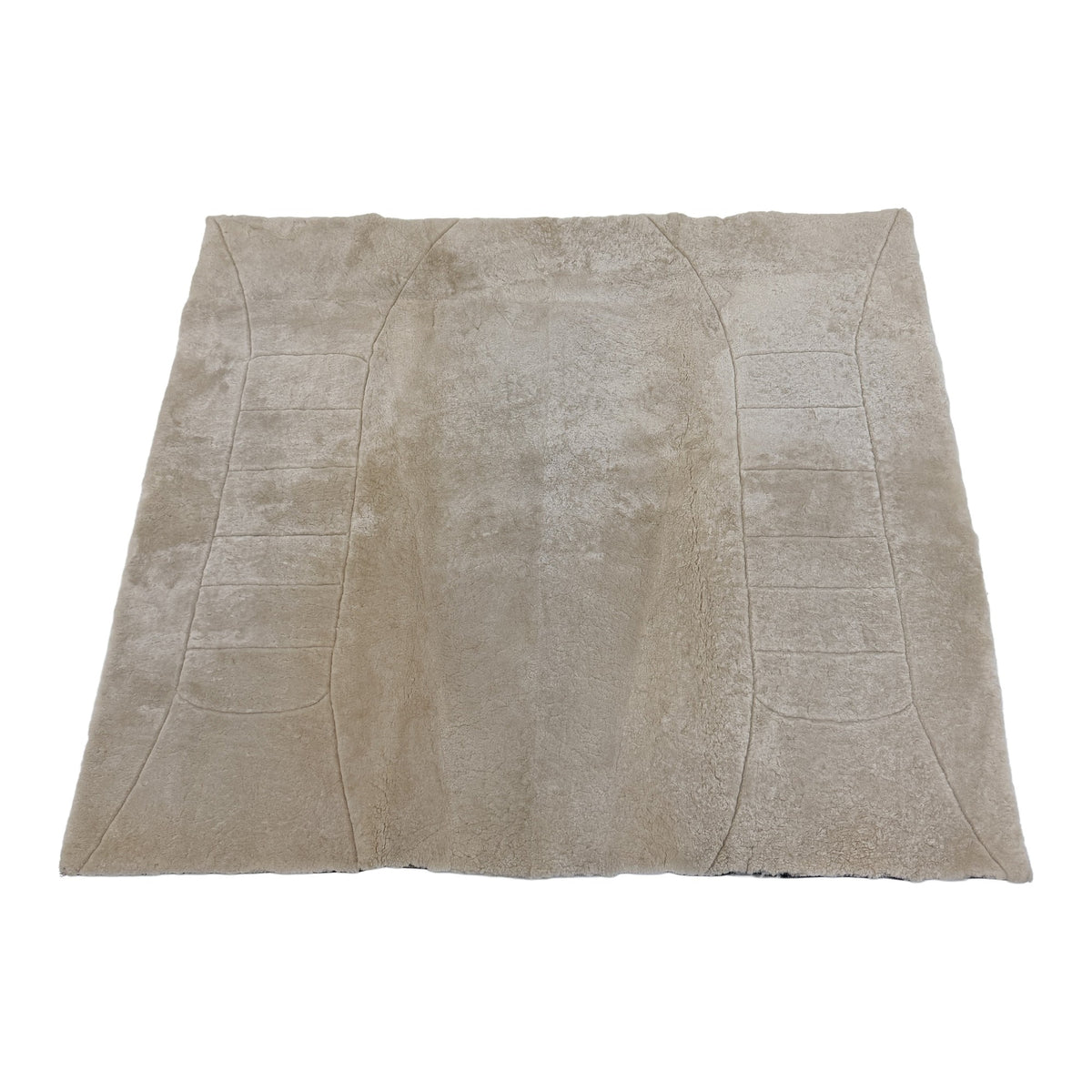 Foam-Backed Sheepskin Plate — Mocha, 16mm Patterned, Large 130 x 160cm