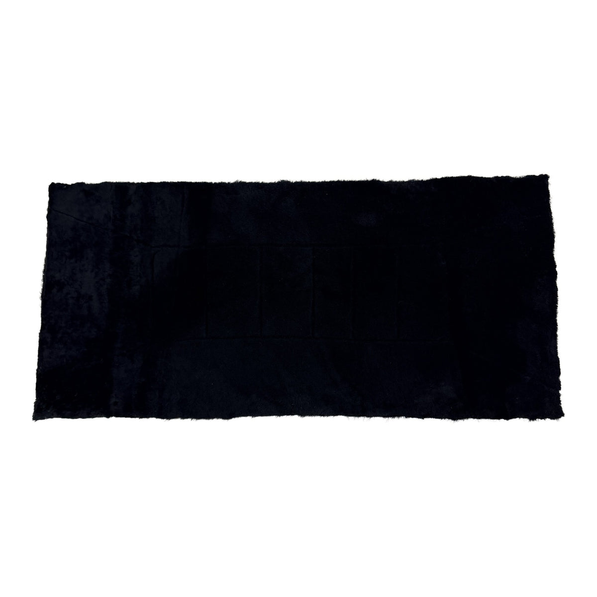 Foam-Backed Sheepskin Plate — 16mm Patterned, Black, 130 x 60cm