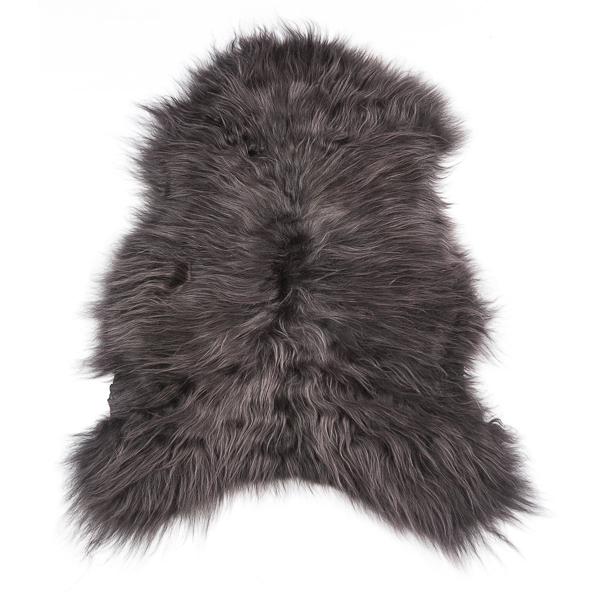 Icelandic Sheepskin Rug — XXL, 100% Genuine Long Wool - Charcoal