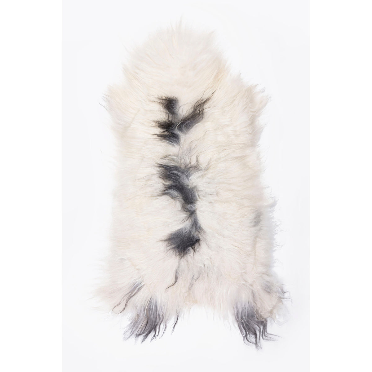 Icelandic Sheepskin Rug — XXL, 100% Genuine Long Wool - Dalmatian Light